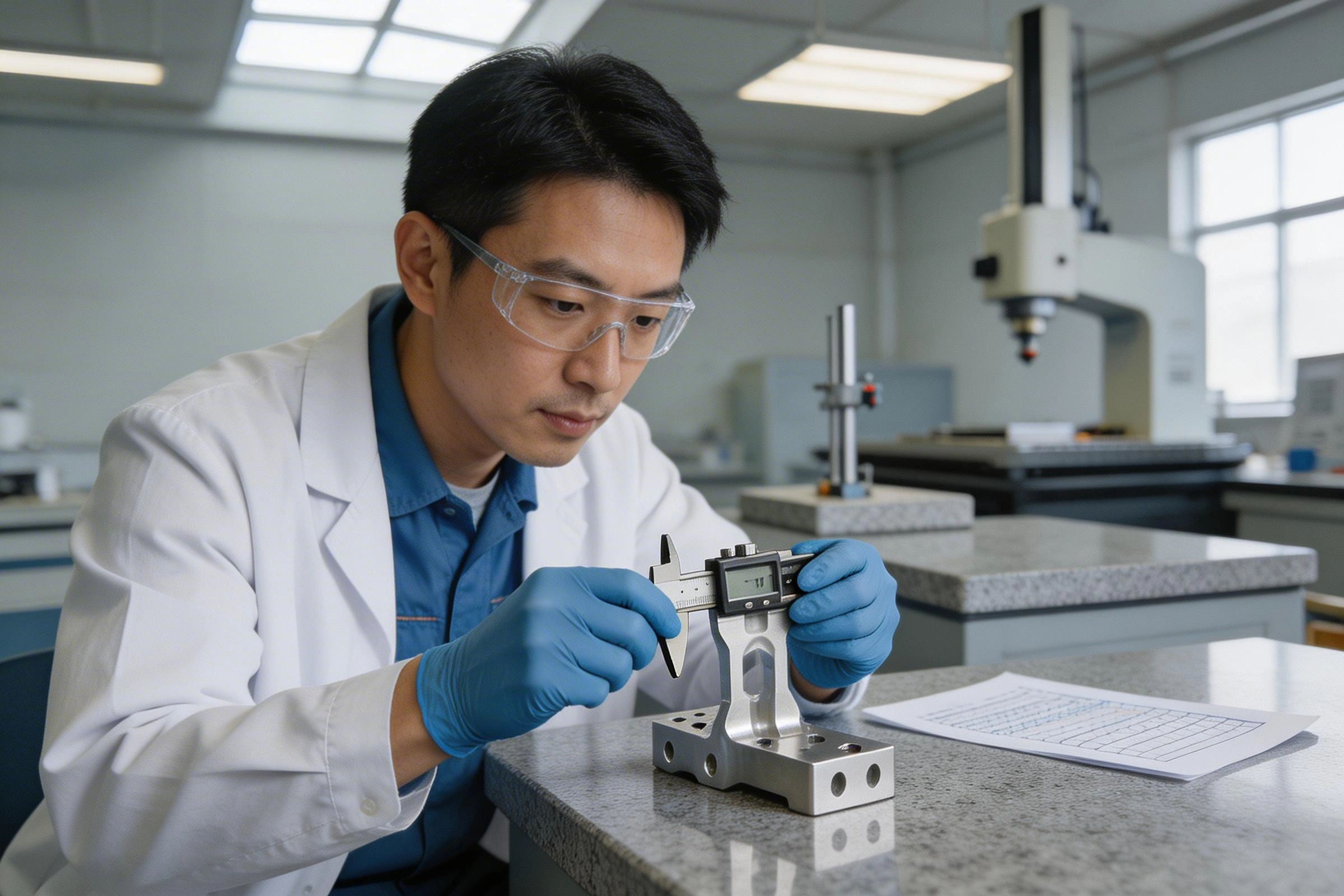 Quality inspection process for CNC machined parts