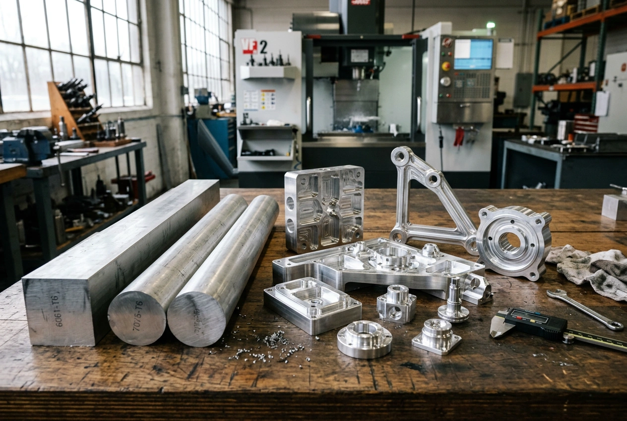 Dimensional inspection of a CNC machined aluminum part