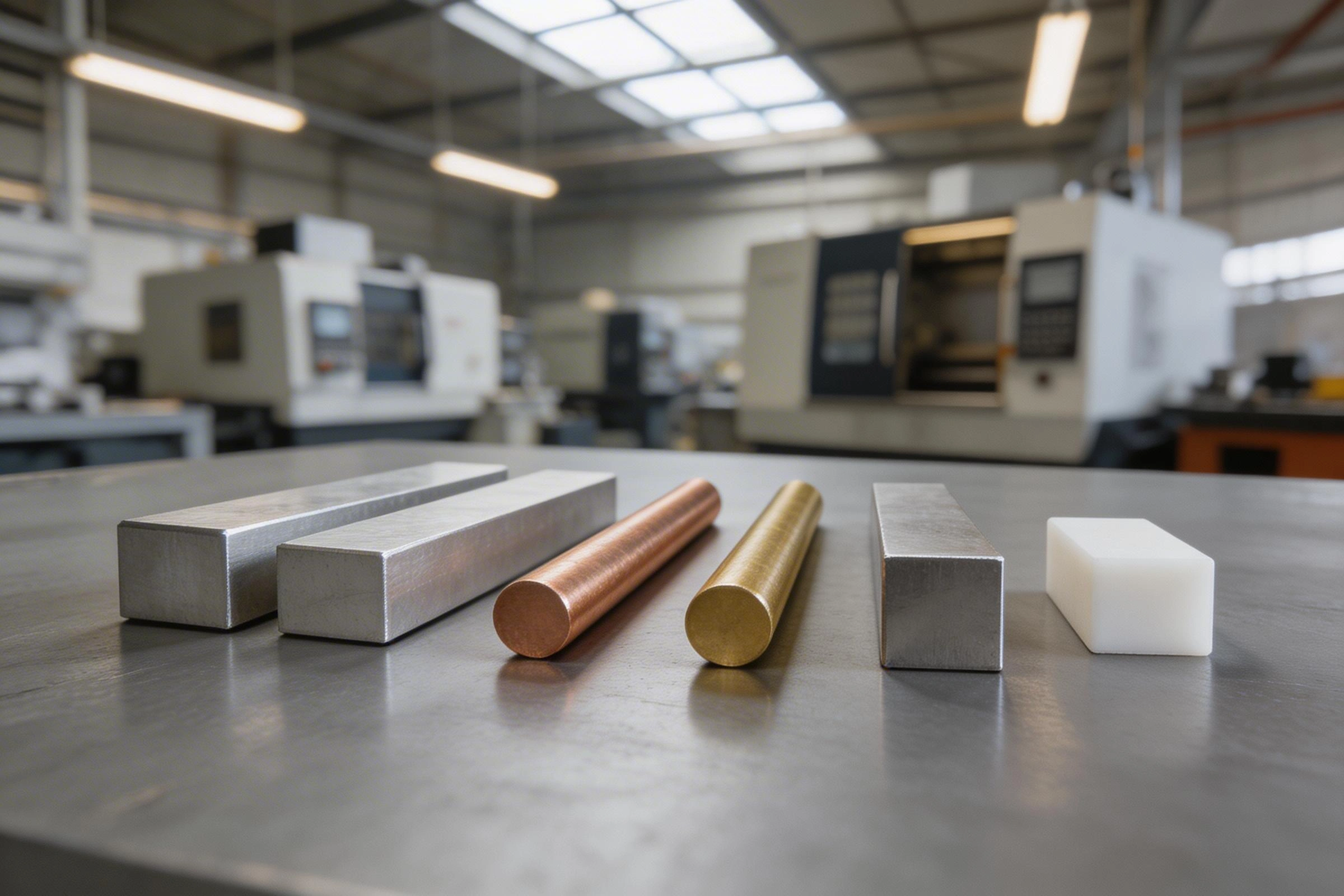 Metal stock and machined electronics hardware including aluminum and copper alloy parts