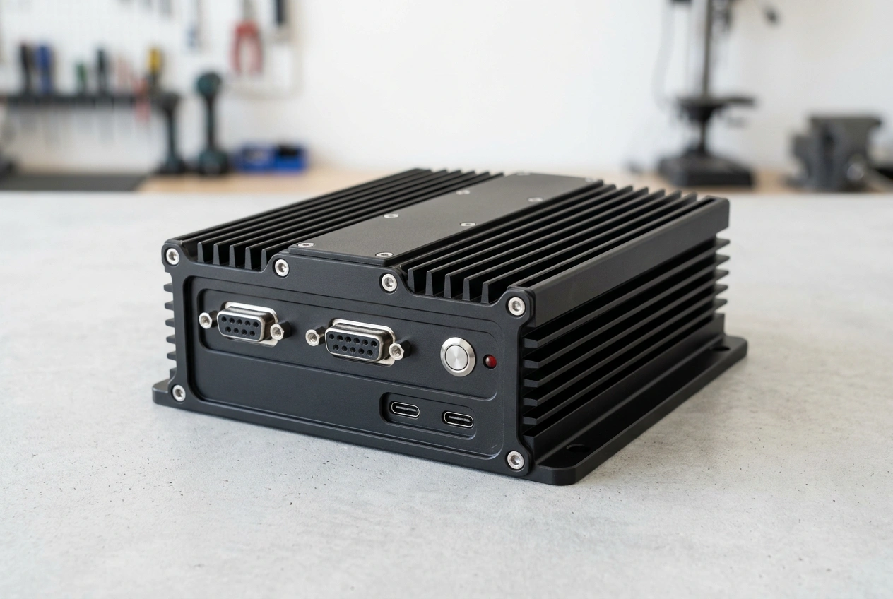 Electronics CNC prototyping and production run of machined housings and brackets