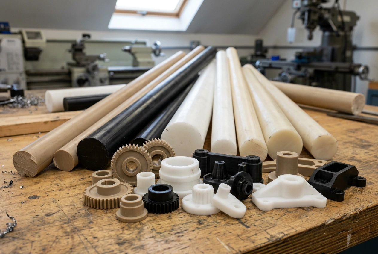 Precision CNC machined plastic components with holes and milled faces