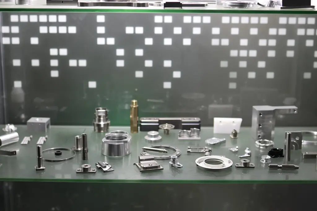 Collection of precision CNC machined prototype parts in aluminum and metal alloys