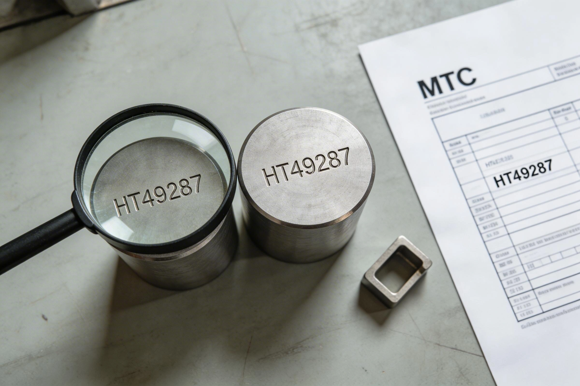 Titanium round bar stock and machined aerospace-style component